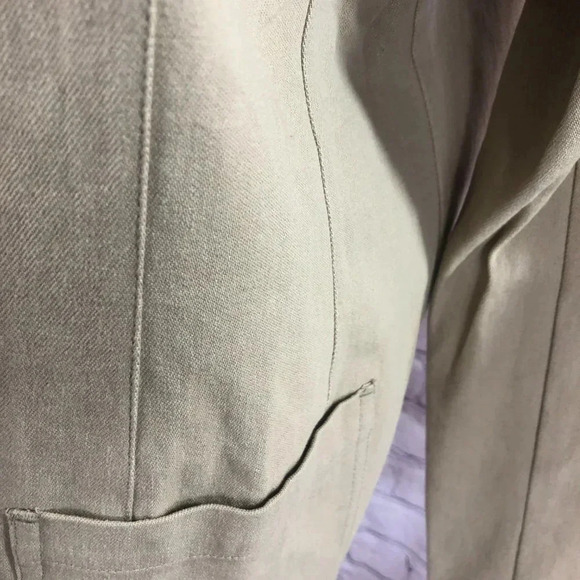 Denim & Co denim khaki jacket large - Picture 7 of 8